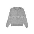 Herren Basic Strick Hoodie mit durchgehendem Reißverschluss